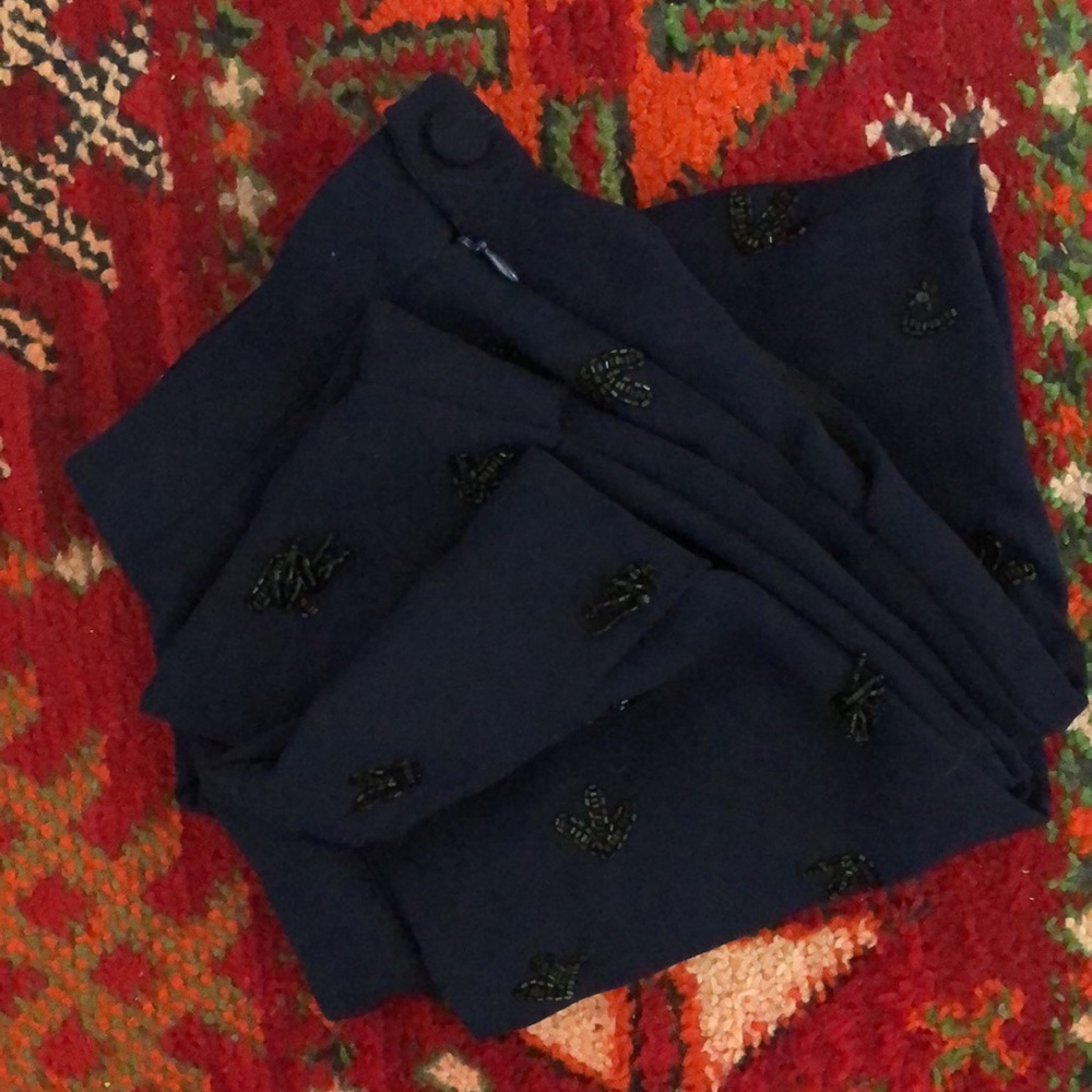 Rachel Comey - beaded navy blue cigarette pants